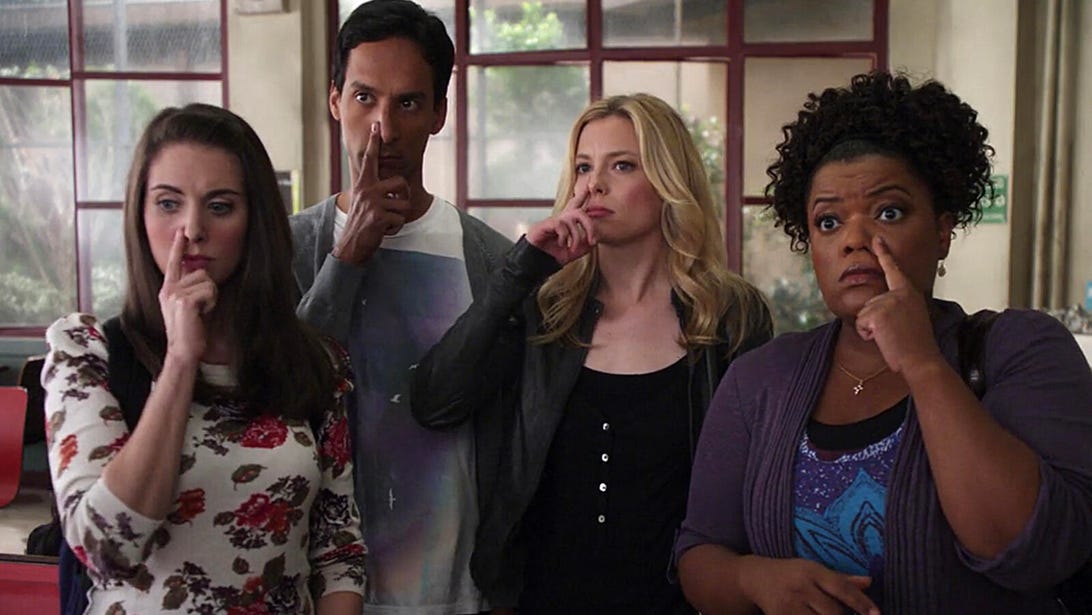 Alison Brie, Danny Pudi, Gillian Jacobs, Yvette Nicole Brown, Community