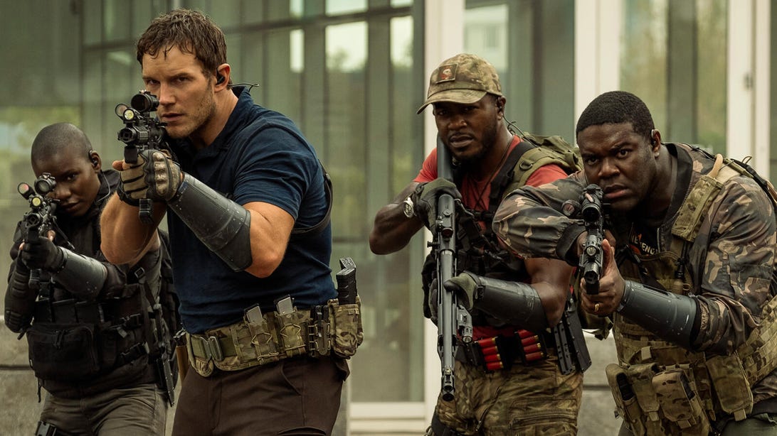 Chris Pratt, Keith Powers, and Sam Richardson, The Tomorrow War