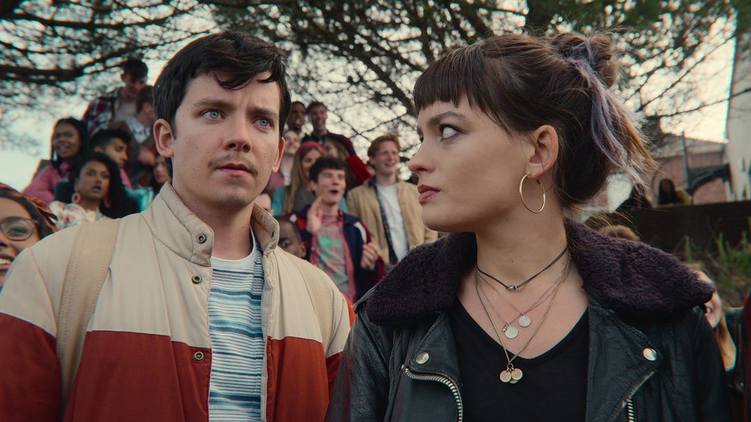 Asa Butterfield and Emma Mackey, Sex Education