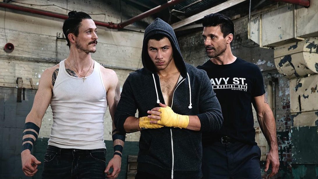 Jonathan Tucker, Nick Jonas, and Frank Grillo, Kingdom